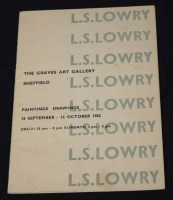 Lot 472 - Exhibition catalogue from The Graves Art Gallery, Sheffield signed by L.S. Lowry.