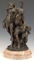 Lot 516 - Jules bronze on marble plinth.