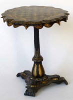 Lot 535 - Jennens & Bettridge papier mache games table.