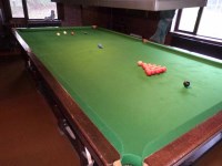 Lot 541 - Full size oak snooker table by Thurston & Co.