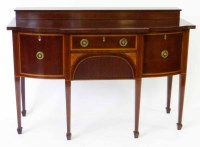 Lot 556 - Mahogany and inlaid sideboard.