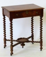 Lot 563 - Padouk twist leg table birds eye maple lining.
