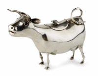 Lot 174 - Silver cow creamer