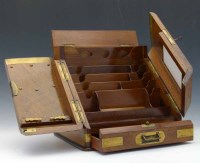 Lot 20 - Victorian walnut stationery box.