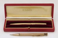 Lot 34 - Parker 9ct gold ballpoint pen; Yard-O-Led 9ct pencil