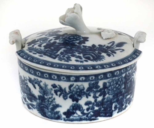 Lot 87 - Worcester butter dish and cover circa 1770