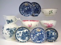 Lot 100 - Collection of Worcester porcelain circa 1770, to