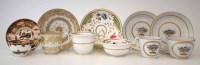 Lot 108 - Factory 2 tea cup, coffee cup and saucers, flight