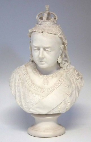 Lot 124 - Robinson and Leadbeater Jubilee 1887 bust of Queen Victoria