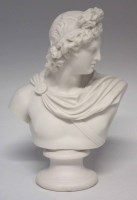 Lot 130 - Parian bust of Apollo.