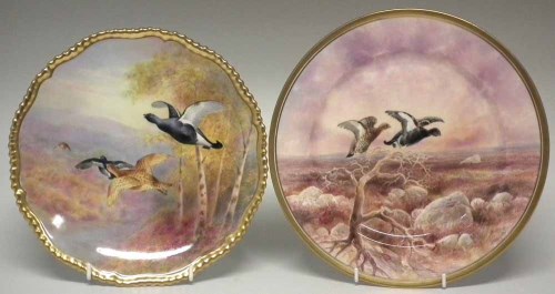 Lot 152 - Cabinet plate by Price and a Royal Doulton plate by Birbeckson.