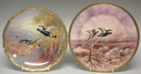 Lot 152 - Cabinet plate by Price and a Royal Doulton plate by Birbeckson.