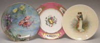 Lot 153 - Minton J.E. Dean cabinet plate, a Coalport Sevres plate and one other.