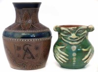 Lot 163 - Baron Barnstable Grotesque jug and unusual Great Western vase