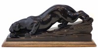 Lot 165 - Charles Lemanceau Art Deco pottery model of a stalking Panther