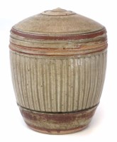 Lot 201 - Richard Batterham (b.1936-) lidded jar, with