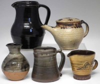 Lot 210 - St Ives studio pottery, to include two jugs, a