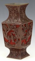 Lot 247 - Chinese lacquer vase.
