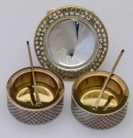 Lot 249 - Pair of Anthony Elson salts with two spoons and