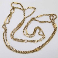 Lot 309 - 9ct gold double strand necklace chain.