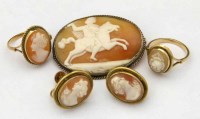 Lot 324 - Antique silver mounted oval cameo brooch of a