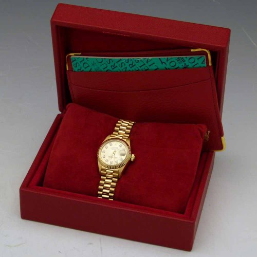 Lot 375 - Rolex 18ct gold DateJust wrist watch