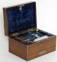 Lot 3 - Rosewood toiletry box with interior fitments, mid