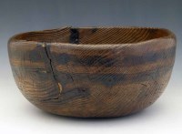 Lot 10 - 18th century yew wood bowl.