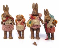 Lot 15 - Four Hertwig rabbits / dolls.