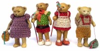 Lot 16 - Four Hertwig teddys / dolls.