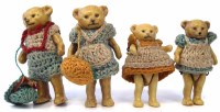 Lot 17 - Four Hertwig teddys / dolls.