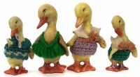 Lot 18 - Four Hertwig ducks / dolls.