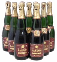 Lot 25 - Nine bottles of Lanson champagne red label 1969.
