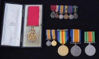 Lot 31 - The Most Honourable Order of the Bath, Civil Division breast badge and other medals.