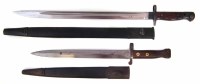Lot 36 - Two Enfield bayonets and scabbards.
