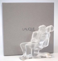 Lot 48 - Lalique intertwined dancers nude.