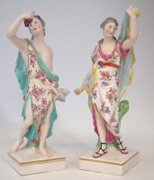 Lot 58 - Matched pair of Derby figures of Bacchus and Ariadne