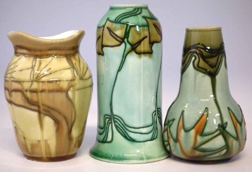 Lot 103 - Three Minton secessionist vases.
