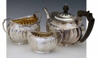 Lot 158 - Edinburgh silver three-piece tea set