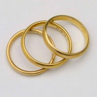 Lot 181 - Three 22ct gold wedding rings