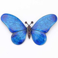 Lot 220 - An early 20th century silver and enamel butterfly brooch by Child & Child