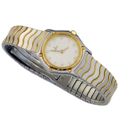 Lot 266 - A stainless steel and gold Ebel quartz wristwatch