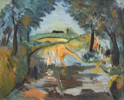 Lot 303 - J.L. Isherwood, Landscape with Trees, oil.