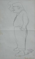 Lot 330 - Sir Max Beerbohm, Caricature of Lord Northcliffe, pencil and related books (13).