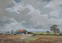 Lot 347 - Millicent E. Ayrton, Potato Farm, Moreton, watercolour.
