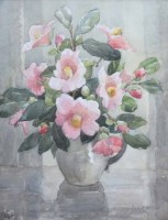 Lot 348 - Millicent E. Ayrton, Floral still life, watercolour.