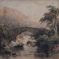 Lot 395 - Fanny Blake, The West Lyn, Lynmouth, Devon, watercolour.