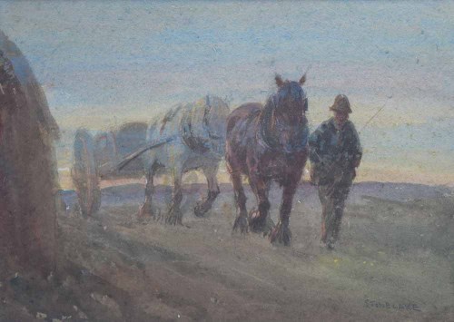 Lot 403 - Frank P. Stonelake, The Long Day Closes, watercolour.