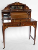 Lot 502 - Victorian rosewood ladies writing table.