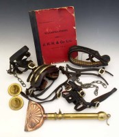Lot 5 - Victorian miniture display harness and a catalogue of J.H.H and 10 illustration harness and a singing tool